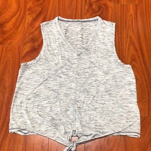 Sleeveless flowy cotton top